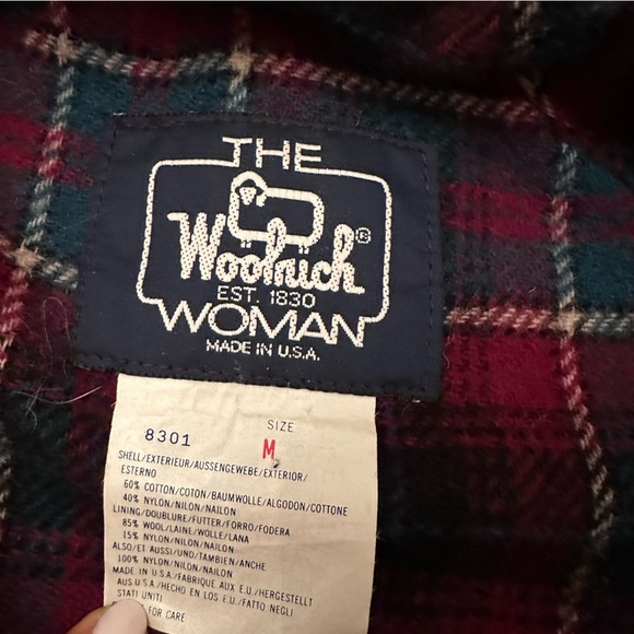 WOOLRICH Flannel Lined Full Zip Hooded Jacket 90s Women’s M - Picture 14 of 15